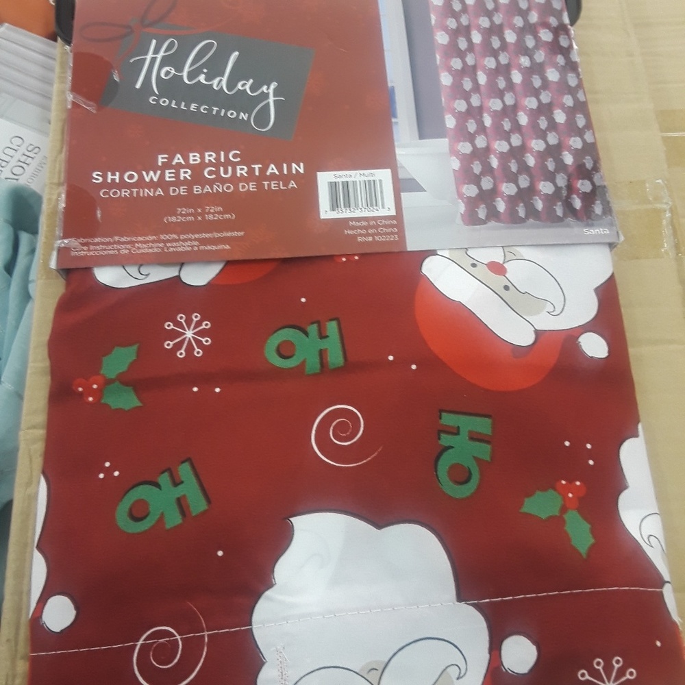 Christmas shower curtain
